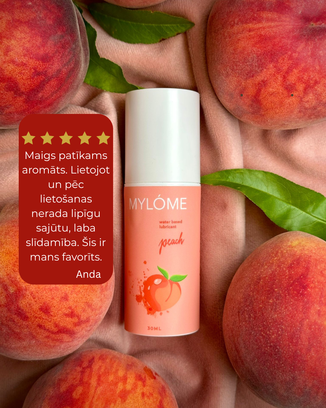 Ūdens bāzes lubrikants ar persiku aromātu 30ml